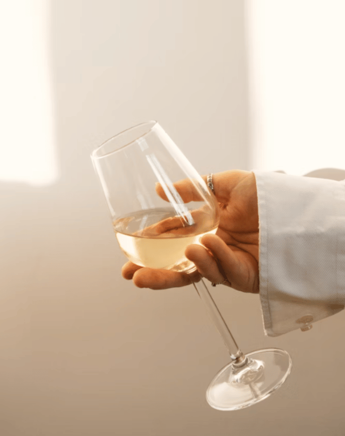 One of our Monty's Leap Wine Club Members enjoys a glass of Great Southern Riesling